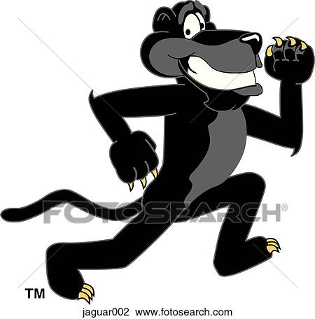 Drawing - Jaguar Running. Fotosearch