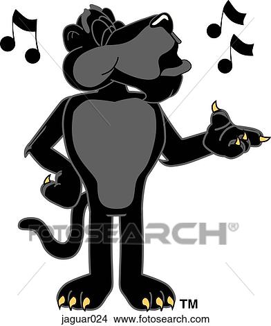 Jaguar Singing View Large Illustration Stock Illustration - Jaguar Singing. Fotosearch