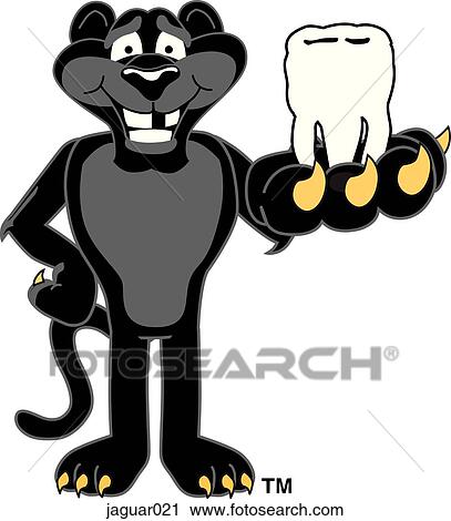 Jaguar With Lost Tooth View Large Illustration Clip Art - Jaguar With Lost Tooth. Fotosearch