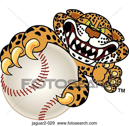 ジャガー ２ 保有物の野球 で 怒る 顔 イラスト Jaguar2 029 Fotosearch