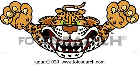 Jaguar 2 jumping with angry face View Large Illustration Stock Illustration - Jaguar 2 jumping with angry face. Fotosearch