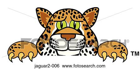 Stock Illustration - Jaguar 2 Peeking Over. Fotosearch
