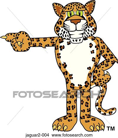 Stock Illustration - Jaguar 2 Pointing to the Side. Fotosearch
