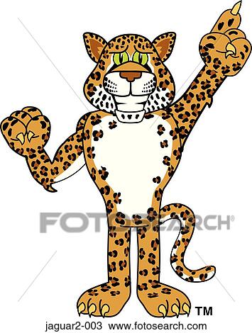 Jaguar 2 Pointing Up View Large Illustration Drawing - Jaguar 2 Pointing Up. Fotosearch