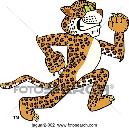 Drawing - Jaguar 2 Running. Fotosearch