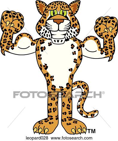 Leopard Flexing Muscles View Large Illustration Stock Illustration - Leopard Flexing Muscles. Fotosearch