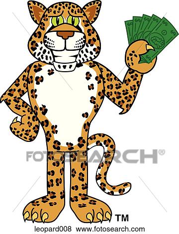 Leopard holding Money View Large Illustration Stock Illustration - Leopard holding Money. Fotosearch