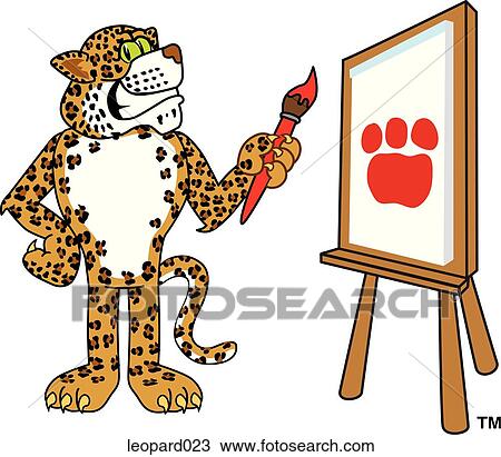 Drawing - Leopard Painting. Fotosearch