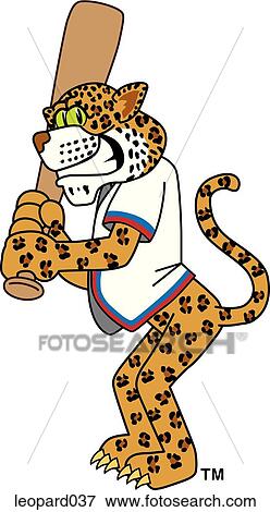 Stock Illustration - Leopard playing Baseball. Fotosearch