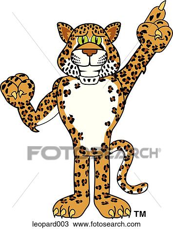 Leopard Pointing Up View Large Illustration Drawing - Leopard Pointing Up. Fotosearch