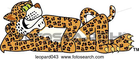Leopard Relaxing View Large Illustration Drawing - Leopard Relaxing. Fotosearch