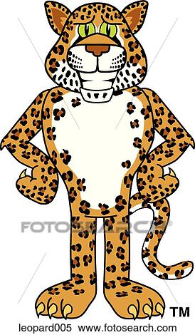 Stock Illustration - Leopard With Big Grin. Fotosearch