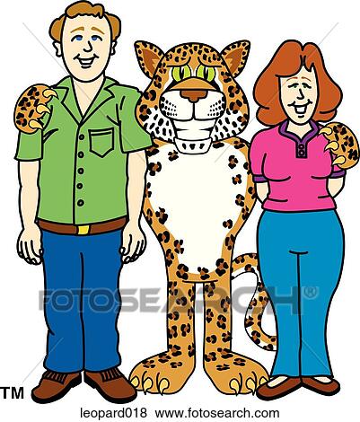 Leopard with teachers Stock Illustration | leopard018 | Fotosearch