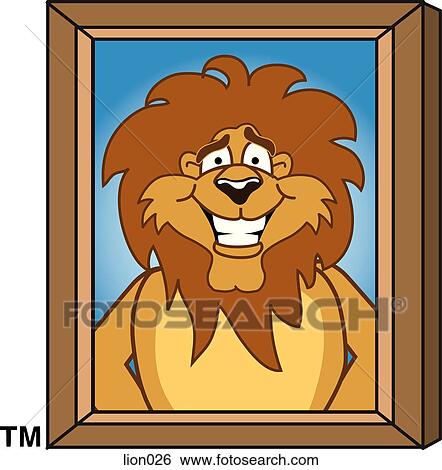 Lion on Picture Day View Large Illustration Stock Illustration - Lion on Picture Day. Fotosearch