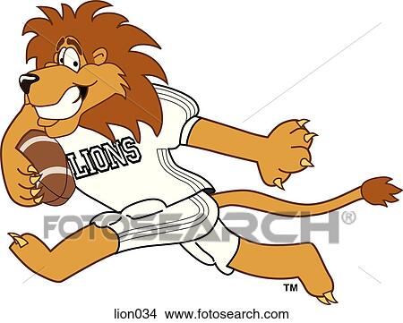 Stock Illustration - Lion playing Football. Fotosearch
