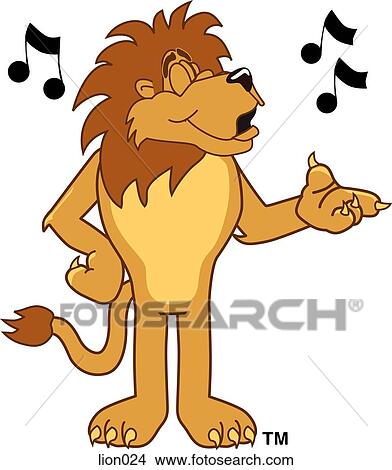 Stock Illustration - Lion Singing. Fotosearch