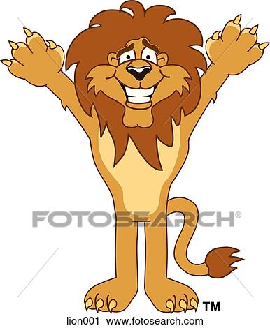 Lion Standing View Large Illustration Clip Art - Lion Standing. Fotosearch