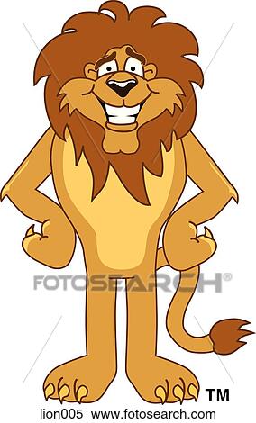 Stock Illustration - Lion With Big Grin. Fotosearch