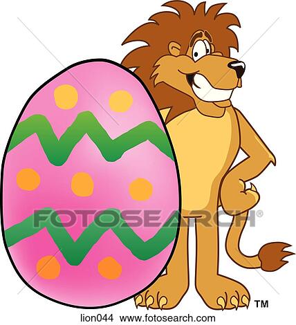 Lion With Easter Egg View Large Illustration Stock Illustration - Lion With Easter Egg. Fotosearch