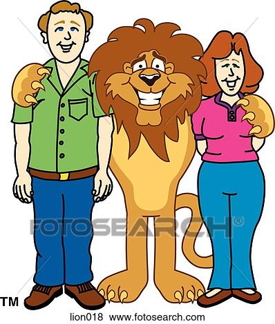 Lion with teachers View Large Illustration Stock Illustration - Lion with teachers. Fotosearch