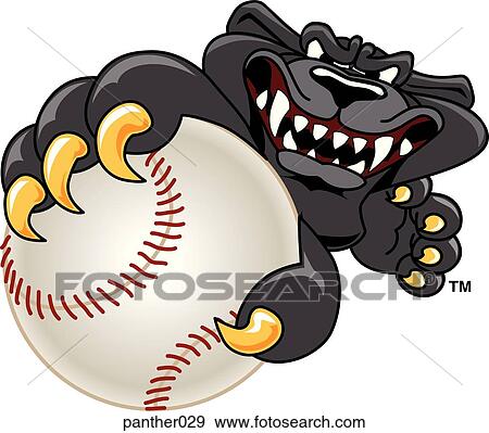 Panther holding Baseball with angry face View Large Illustration Stock Illustration - Panther holding Baseball with angry face. Fotosearch