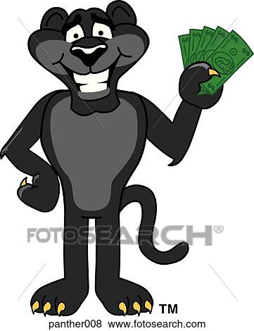 Stock Illustration - Panther holding Money. Fotosearch