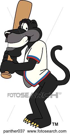 Stock Illustration - Panther playing Baseball. Fotosearch