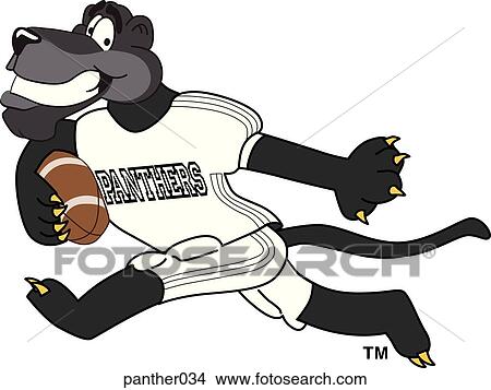 Panther playing Football View Large Illustration Stock Illustration - Panther playing Football. Fotosearch