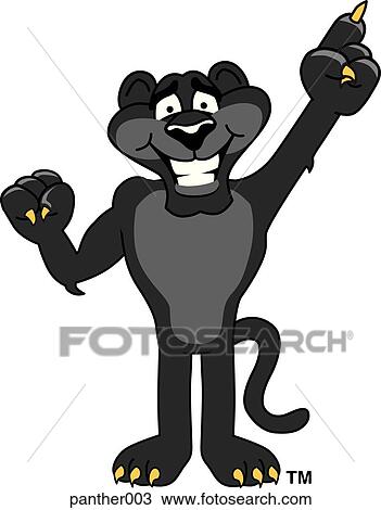 Drawing - Panther Pointing Up. Fotosearch