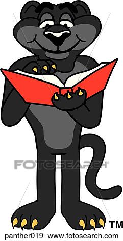 Panther Reading Book View Large Illustration Stock Illustration - Panther Reading Book. Fotosearch