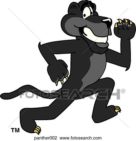 Panther Running View Large Illustration Drawing - Panther Running. Fotosearch