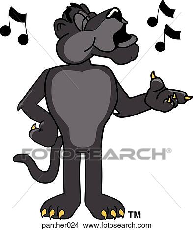 Panther Singing View Large Illustration Stock Illustration - Panther Singing. Fotosearch
