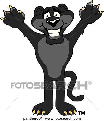 Panther Standing View Large Illustration Clip Art - Panther Standing. Fotosearch