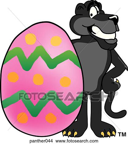 Panther With Easter Egg View Large Illustration Stock Illustration - Panther With Easter Egg. Fotosearch