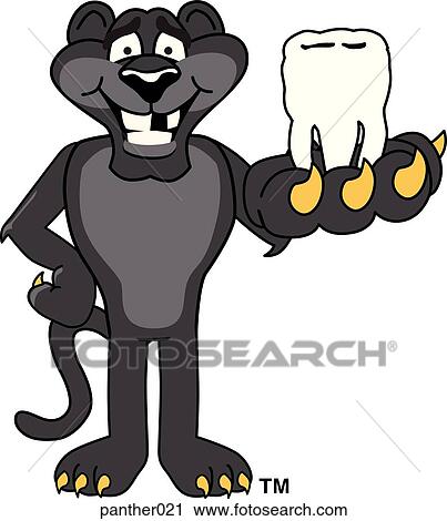 Panther With Lost Tooth View Large Illustration Clip Art - Panther With Lost Tooth. Fotosearch