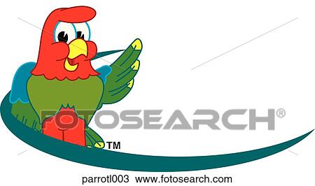 Drawing - Parrot Logo Design Graphic 3. Fotosearch