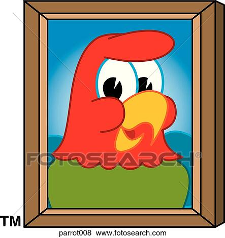 Stock Illustration - Parrot on Picture Day. Fotosearch