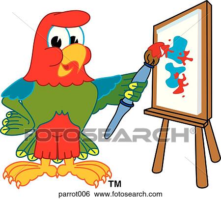 Stock Illustration - Parrot Painting. Fotosearch