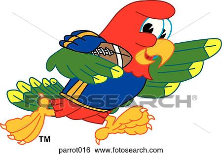 Parrot playing Football View Large Illustration Stock Illustration - Parrot playing Football. Fotosearch
