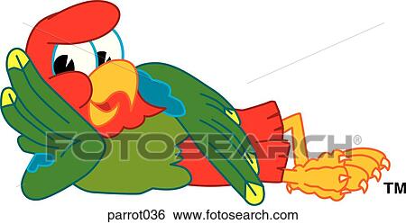 Parrot Relaxing View Large Illustration Stock Illustration - Parrot Relaxing. Fotosearch