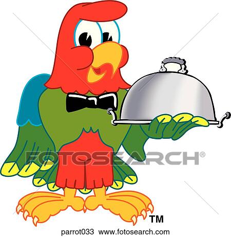 Drawing - Parrot Serving. Fotosearch