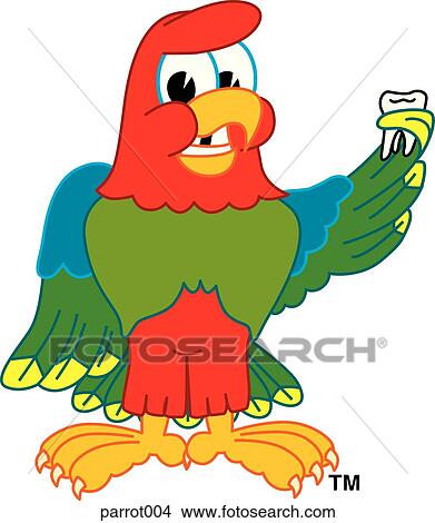 Stock Illustration - Parrot With Lost Tooth. Fotosearch