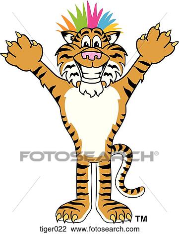 Drawing - Tiger Having Bad Hair Day. Fotosearch