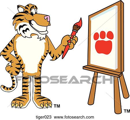 Tiger Painting View Large Illustration Drawing - Tiger Painting. Fotosearch