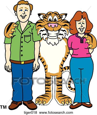 Tiger with teachers View Large Illustration Stock Illustration - Tiger with teachers. Fotosearch