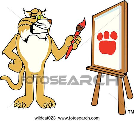 Wildcat Painting View Large Illustration Drawing - Wildcat Painting. Fotosearch