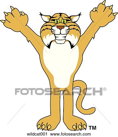 Clip Art - Wildcat Standing. Fotosearch