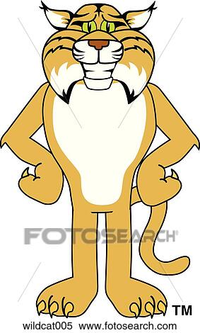 Wildcat With Big Grin View Large Illustration Stock Illustration - Wildcat With Big Grin. Fotosearch
