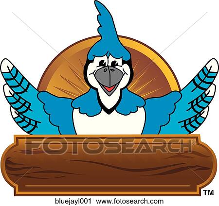 Blue Jay Logo Design Graphic 1 View Large Illustration Clip Art - Blue Jay Logo Design Graphic 1. Fotosearch