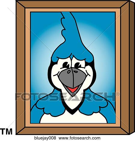 Stock Illustration - Blue Jay on Picture Day. Fotosearch